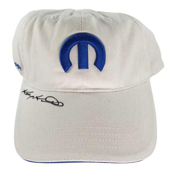 Kasey Kahne Mopar Signed Hat Cap White Blue Adjustable Strap Nascar - Picture 1 of 9